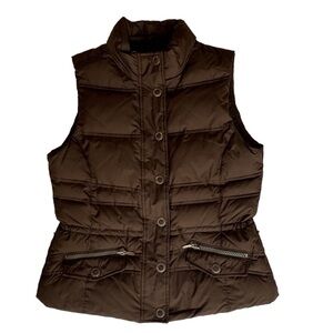 Eddie Bauer Down Puffer Vest, Size M, Brown